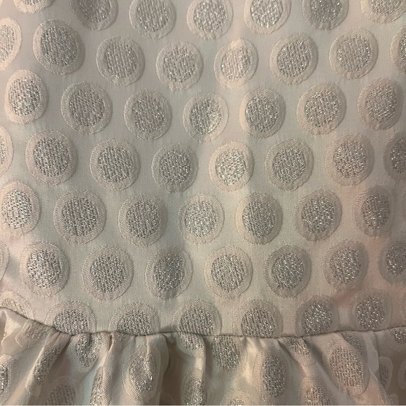 Betsey Johnson white and sliver mini dress. Size 8 - Picture 6 of 8